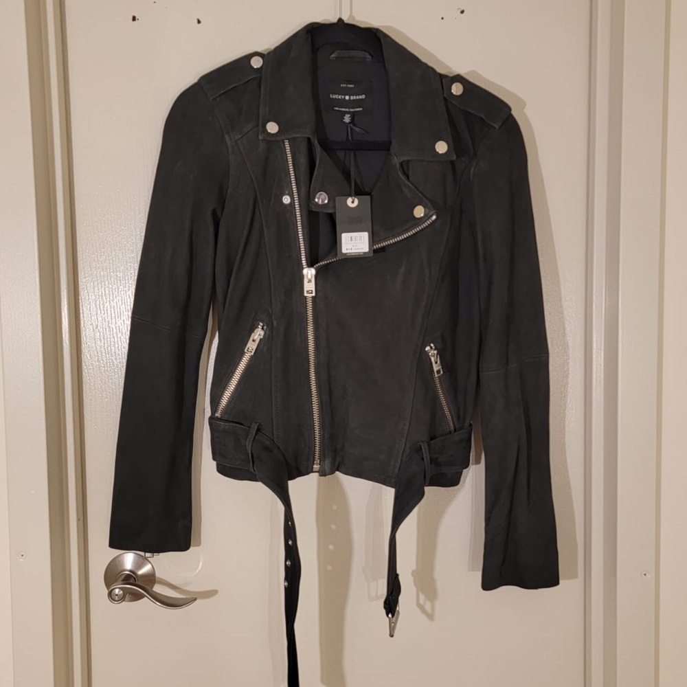 Lucky Brand Suede Green Jacket